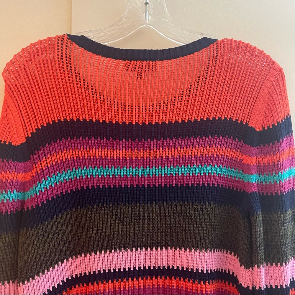 Topshop Multicolored Striped Knit Sweater pullover NWOT size 8 medium - Picture 6 of 11
